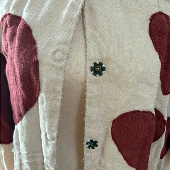 Super cute Magnolia Pearl Reversible linen Heart ♥️ Kimi Coat O/S - Picture 3 of 7